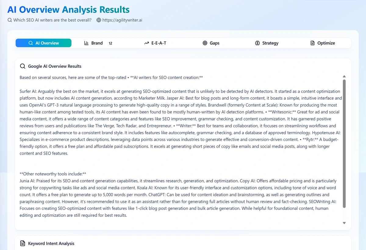 AI Overview Raw Response for Analysis